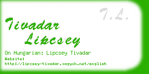 tivadar lipcsey business card